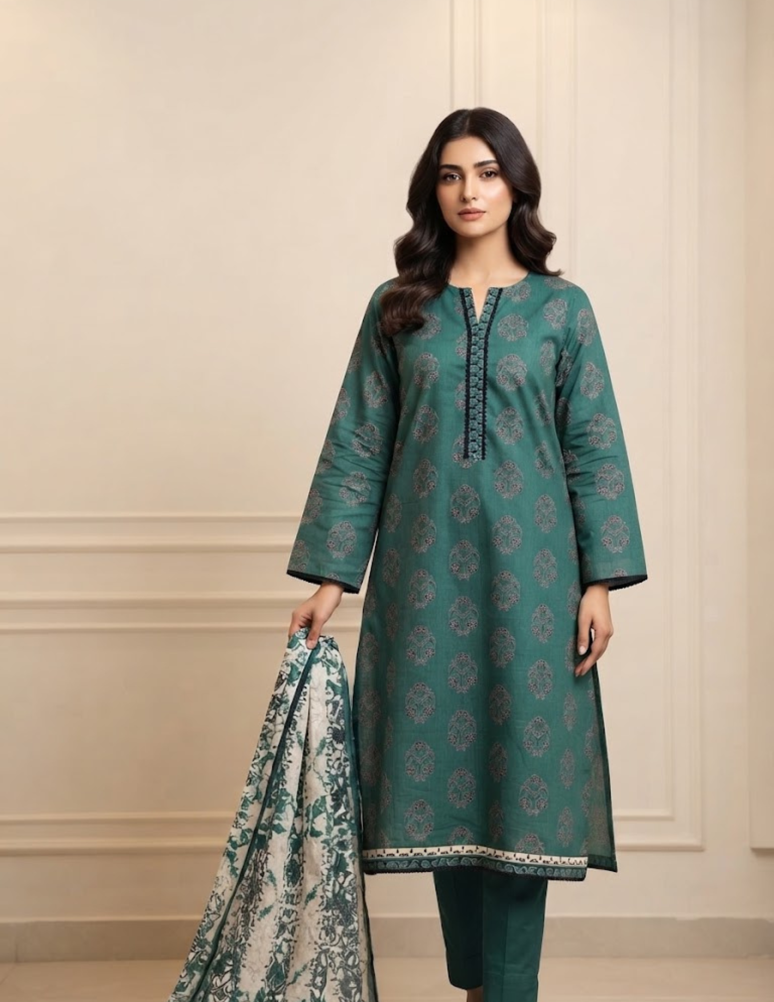 Bin Saeed Printed Lawn Ensemble